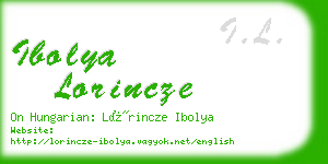 ibolya lorincze business card